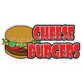 Signmission Safety Sign, 1.5 in Height, Vinyl, 48 in Length, Cheeseburgers1 D-DC-48-Cheeseburgers1